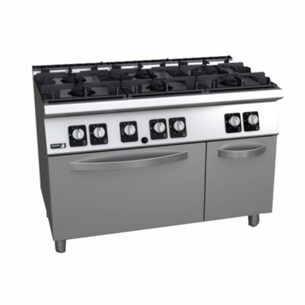 Fourneau au gaz 6 feux et four FAGOR CG7-61 - piano de cuisson professionnel