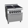 Cuisinière professionnelle électrique 4 plaques carrées et four FAGOR