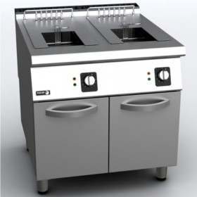 Friteuse professionnelle gaz 2 bacs de 15 litres inox FAGOR F-G215