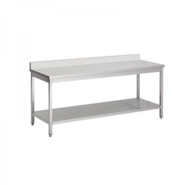 Table inox 600 avec dosseret différentes largeur