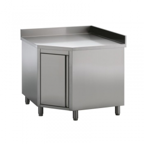 Meuble d'angle inox avec porte Combisteel