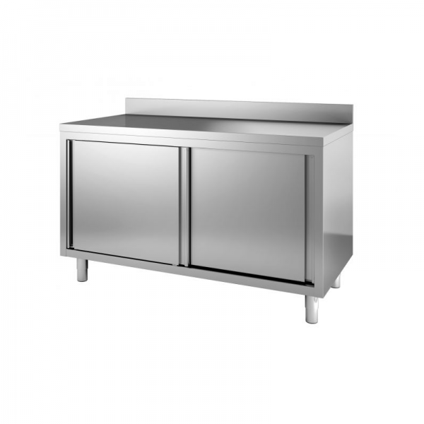 Armoire de travail inox 600 avec dosseret