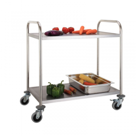 Chariot de service inox 2 niveaux combisteel