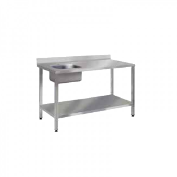 Table du chef inox 700 mm + etagere basse mapal