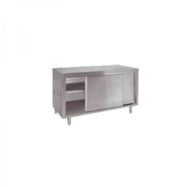 Meuble central de cuisine inox