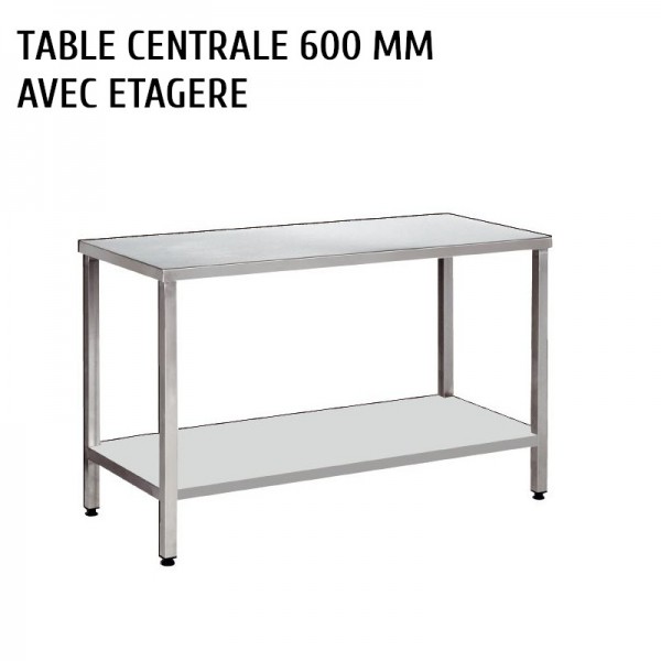 Table inox centrale prof 600 mm MAPAL