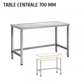 Table inox centrale largeur 700 mm mapal